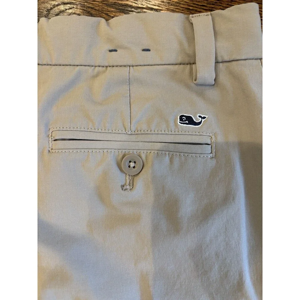 Vineyard Vines Performance Boys Khaki Pants Size 12 Stretch Straight Leg Uniform